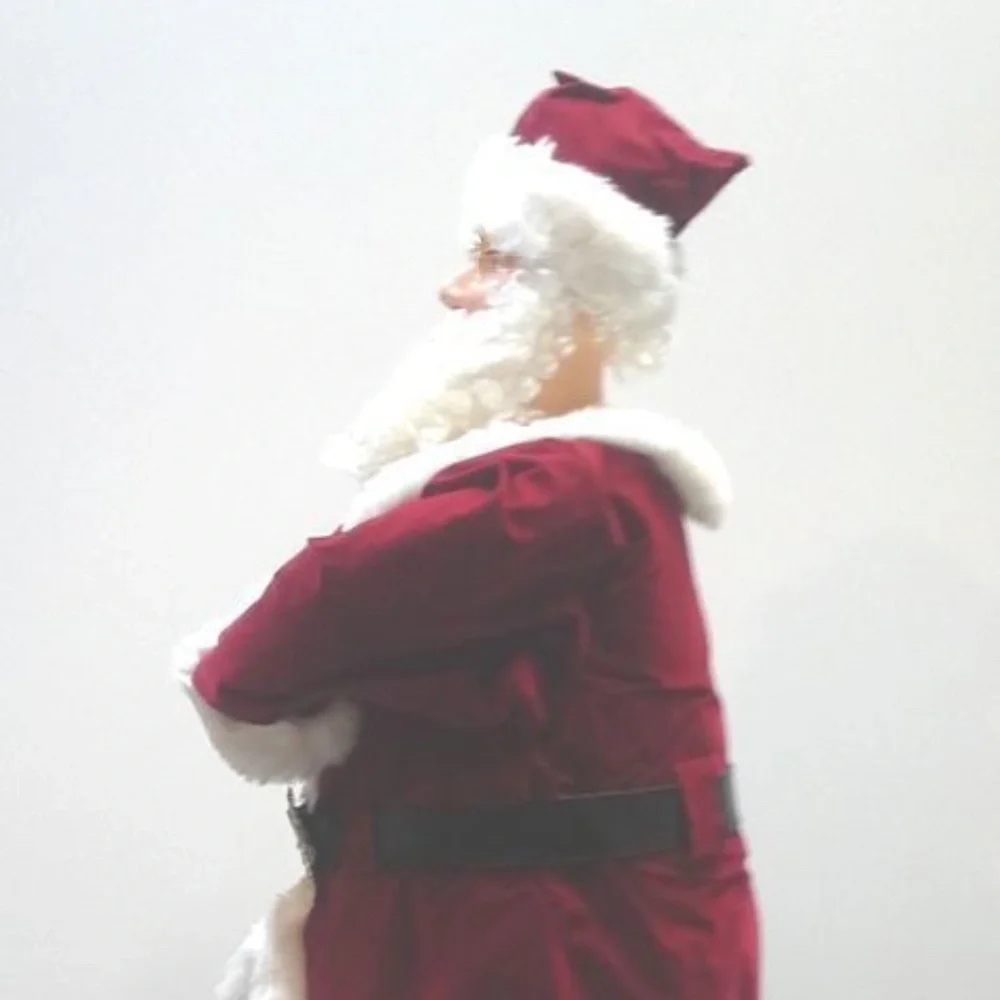 Vintage Life Size Animated Santa Door Greeter Five Feet Tall